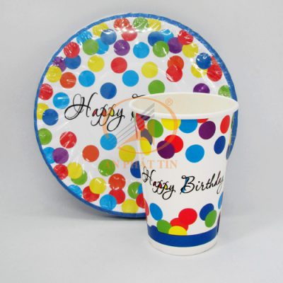 dĩa giấy in hoa văn