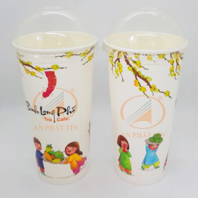 ly giấy 22oz trà sữa