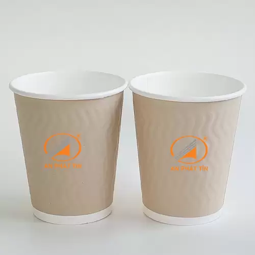 Ly giấy 9oz 2 lớp dập nổi Kraft