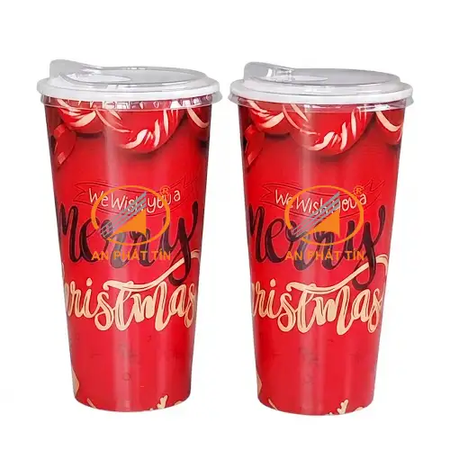 Ly Giấy 22oz Giáng Sinh Đỏ 2026